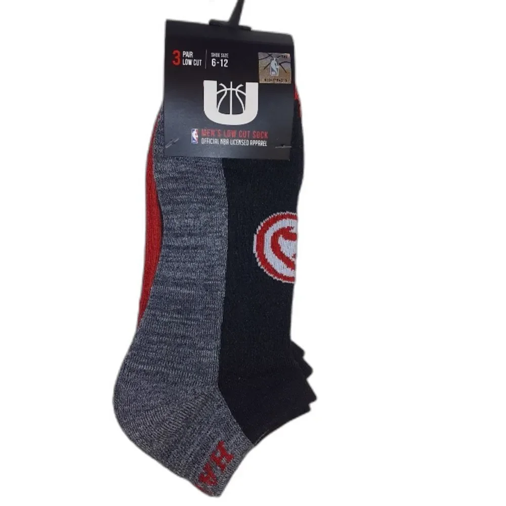 NBA Ultra 3 pack Low Cut Atlanta Hawks Socks NWT